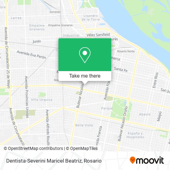 Dentista-Severini Maricel Beatriz map