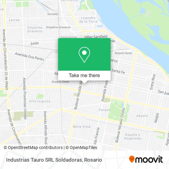 Mapa de Industrias Tauro SRL Soldadoras