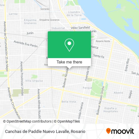 Canchas de Paddle Nuevo Lavalle map