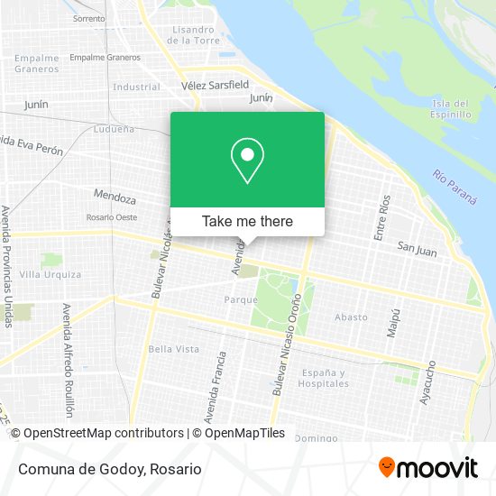 Mapa de Comuna de Godoy