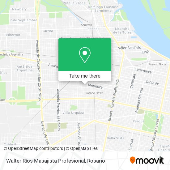 Mapa de Walter Ríos Masajista Profesional