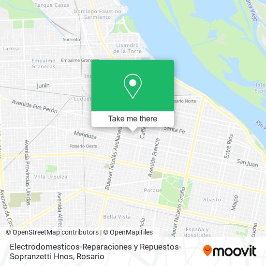 Electrodomesticos-Reparaciones y Repuestos-Sopranzetti Hnos map