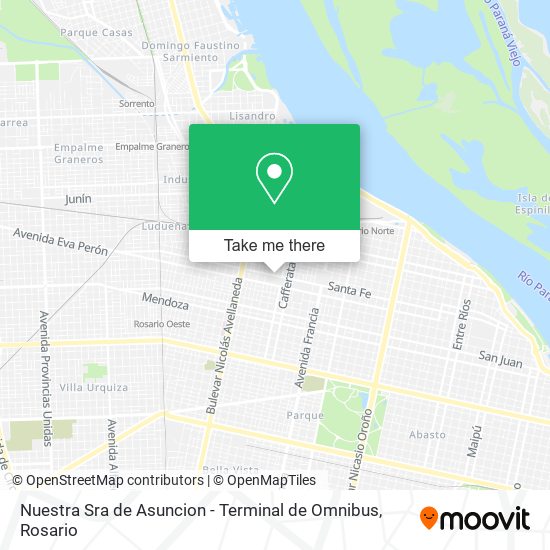 Nuestra Sra de Asuncion - Terminal de Omnibus map