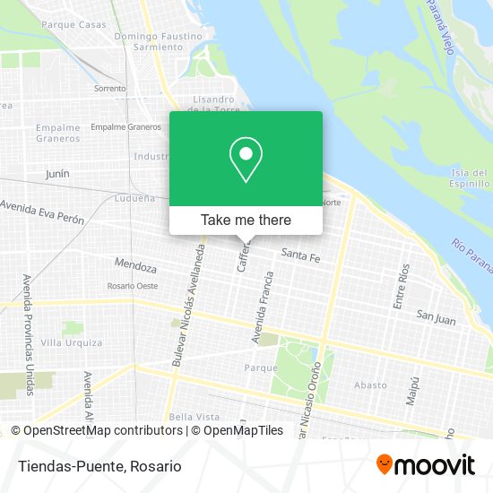 Tiendas-Puente map