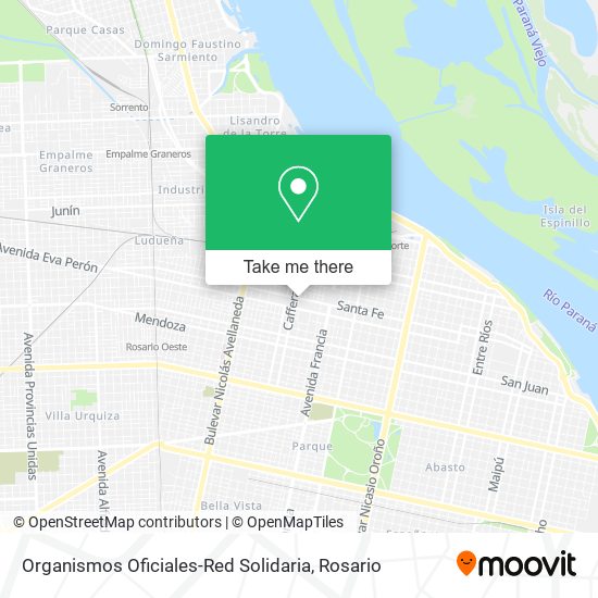Organismos Oficiales-Red Solidaria map