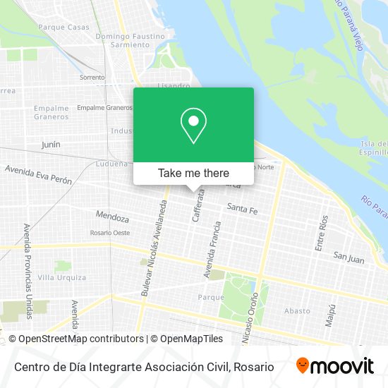 Mapa de Centro de Día Integrarte Asociación Civil