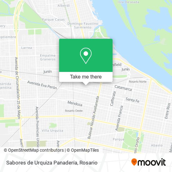 Sabores de Urquiza Panadería map