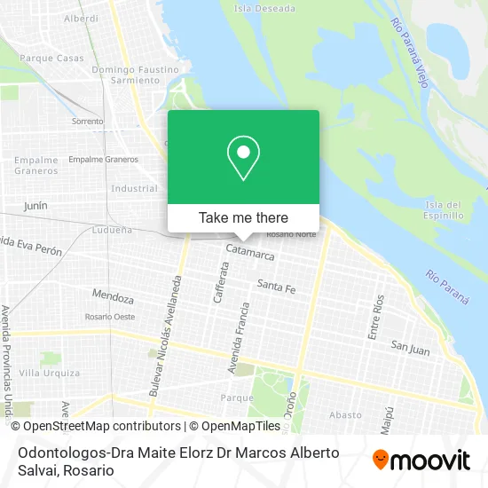 Odontologos-Dra Maite Elorz Dr Marcos Alberto Salvai map