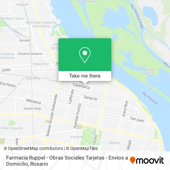 Mapa de Farmacia Ruppel - Obras Sociales Tarjetas - Envios a Domicilio