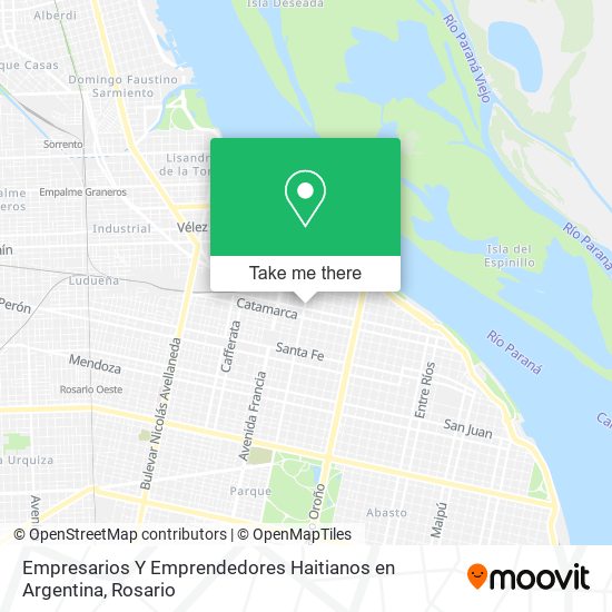 Empresarios Y Emprendedores Haitianos en Argentina map