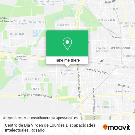 Mapa de Centro de Dia Virgen de Lourdes Discapacidades Intelectuales