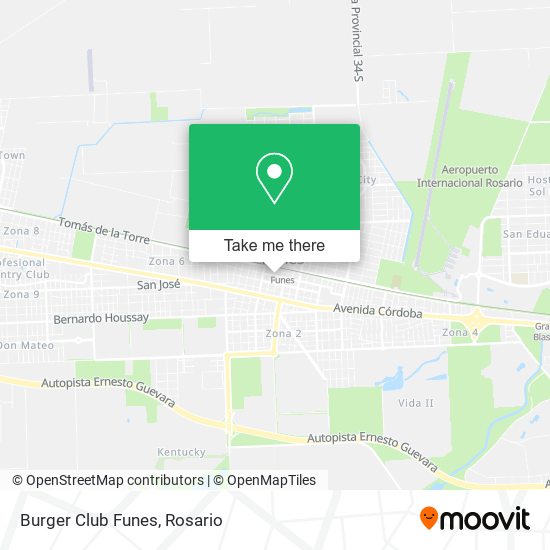 Burger Club Funes map
