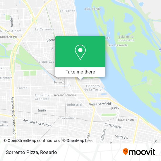 Sorrento Pizza map