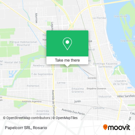Mapa de Papelcorr SRL