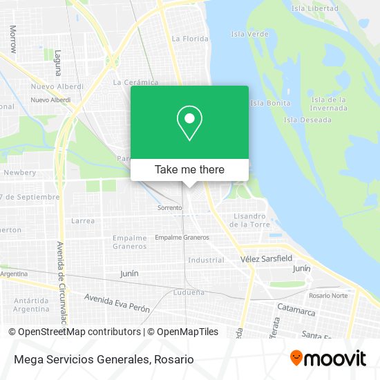 Mega Servicios Generales map