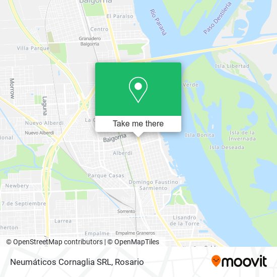 Mapa de Neumáticos Cornaglia SRL