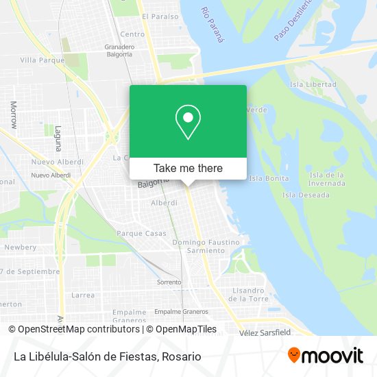 Mapa de La Libélula-Salón de Fiestas