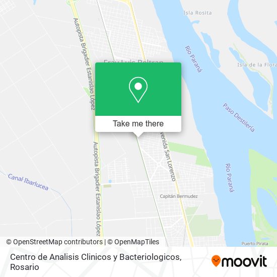 Centro de Analisis Clinicos y Bacteriologicos map