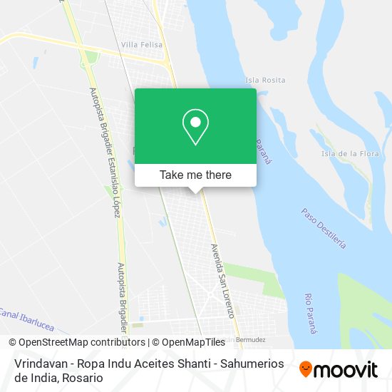 Vrindavan - Ropa Indu Aceites Shanti - Sahumerios de India map