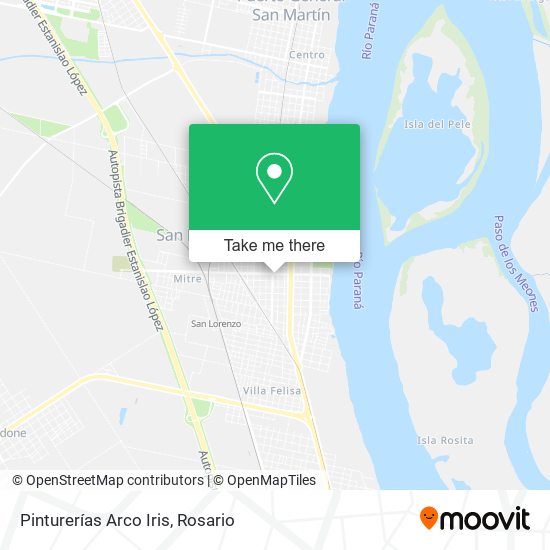 Pinturerías Arco Iris map