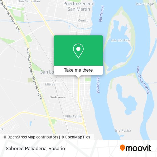 Sabores Panadería map