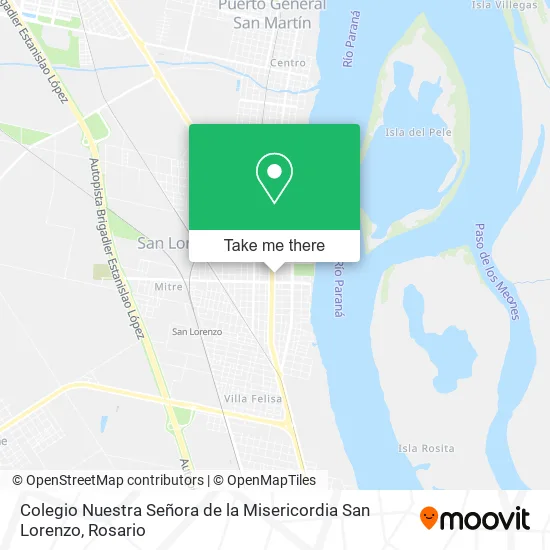 Mapa de Colegio Nuestra Señora de la Misericordia San Lorenzo