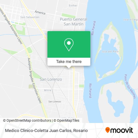 Medico Clinico-Coletta Juan Carlos map