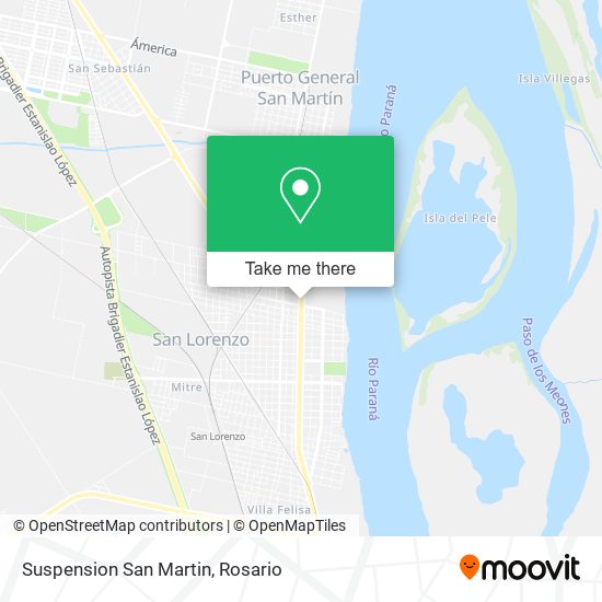 Mapa de Suspension San Martin