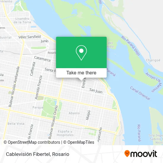 Cablevisión Fibertel map
