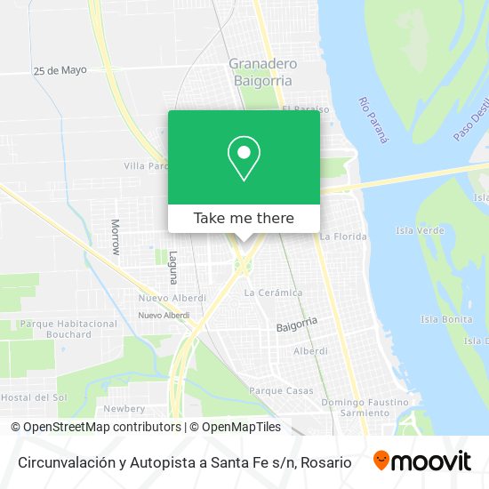 Mapa de Circunvalación y Autopista a Santa Fe s / n