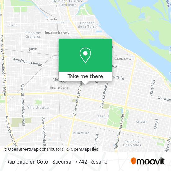 Rapipago en Coto - Sucursal: 7742 map