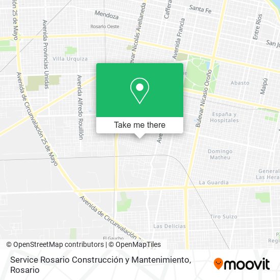 Service Rosario Construcción y Mantenimiento map