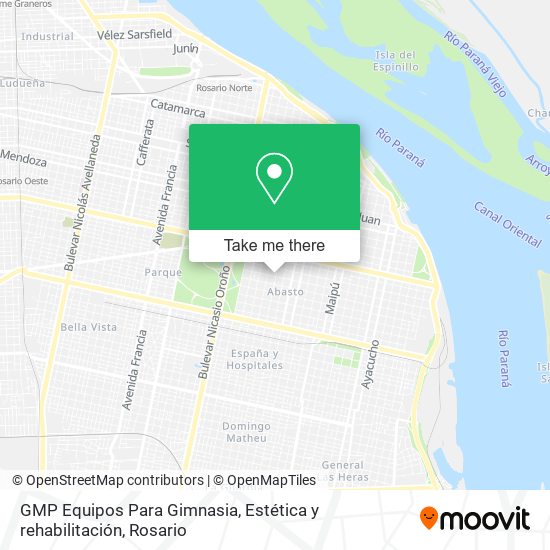 GMP Equipos Para Gimnasia, Estética y rehabilitación map