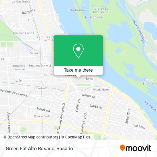 Green Eat Alto Rosario map