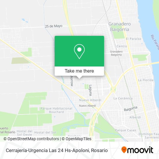 Cerrajería-Urgencia Las 24 Hs-Apoloni map