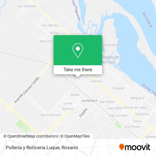Mapa de Pollería y Roticeria Luque