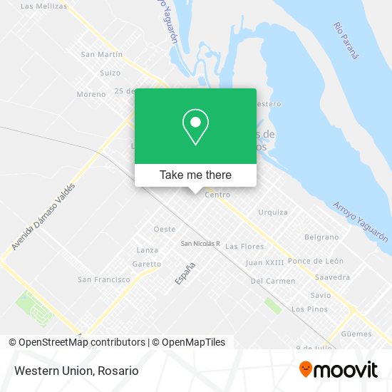 Western Union map