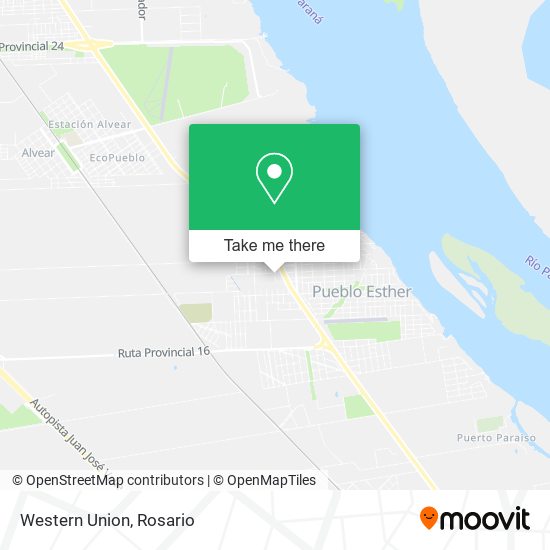 Mapa de Western Union