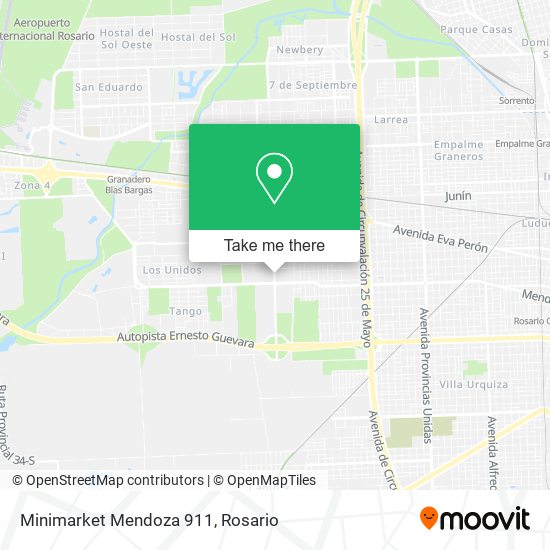 Minimarket Mendoza 911 map