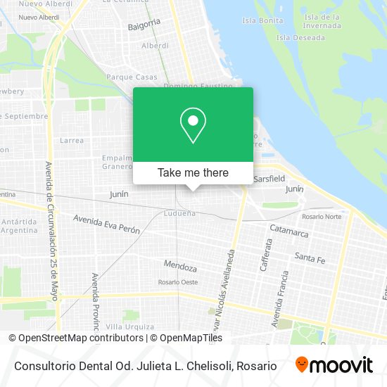 Mapa de Consultorio Dental Od. Julieta L. Chelisoli