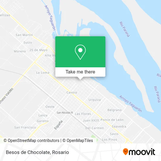 Besos de Chocolate map