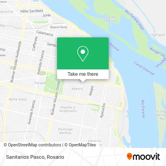 Sanitarios Pasco map