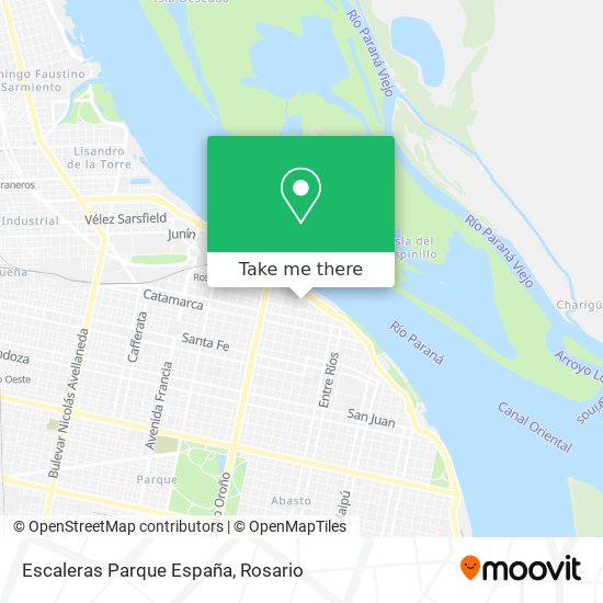 Mapa de Escaleras Parque España