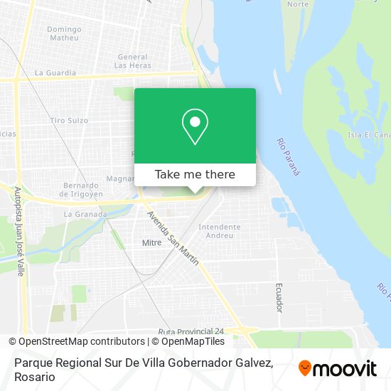 Mapa de Parque Regional Sur De Villa Gobernador Galvez