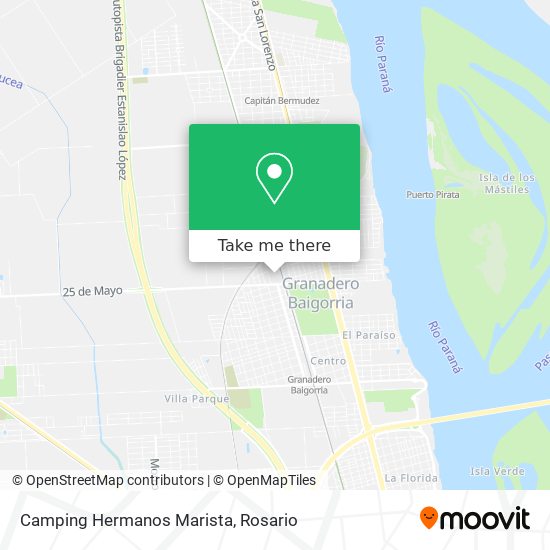 Camping Hermanos Marista map