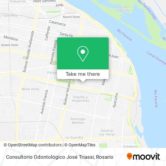 Mapa de Consultorio Odontológico José Triassi