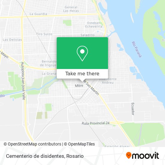 Mapa de Cementerio de disidentes