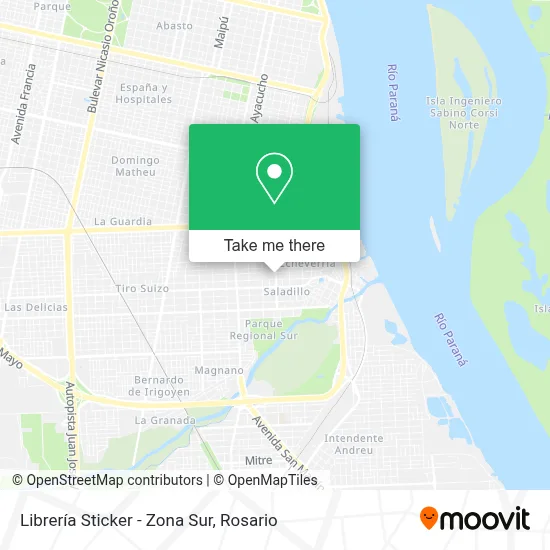 Librería Sticker - Zona Sur map