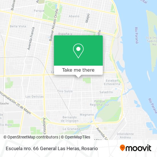 Mapa de Escuela nro. 66 General Las Heras