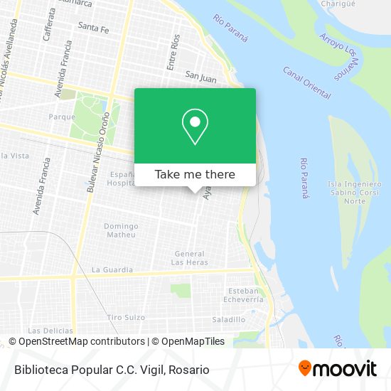 Biblioteca Popular C.C. Vigil map